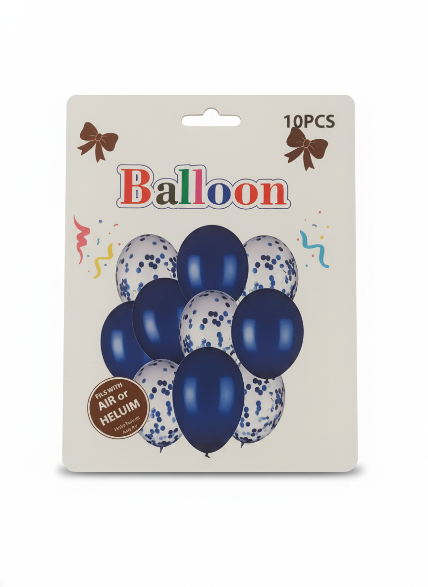 10 Pcs Mixed Design Party Balloons