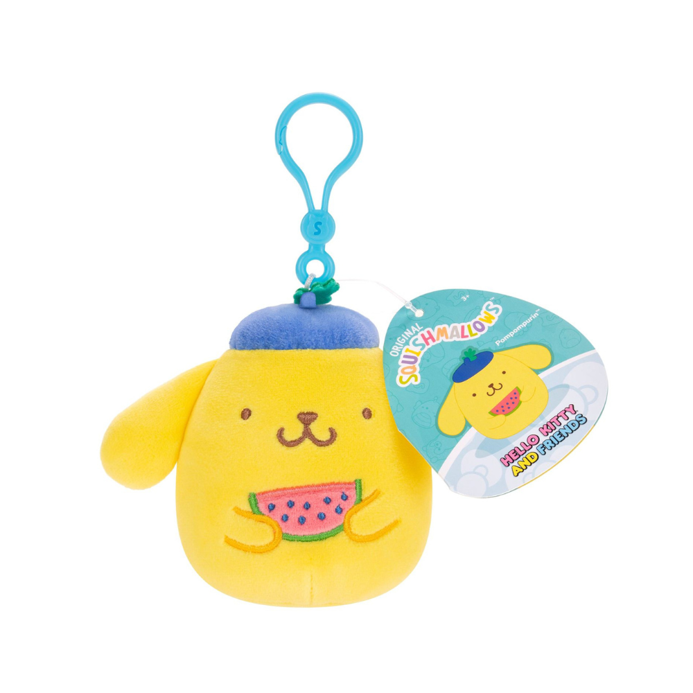 Jazwares Squishmallows - Clip-On Cartoon Animation: Sanrio Soft Toy (3.5 Inch)