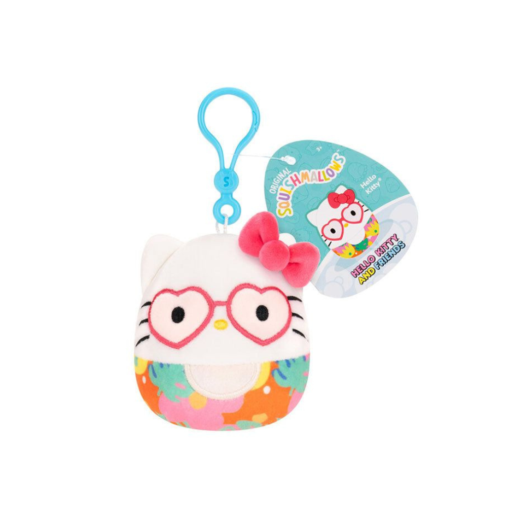 Jazwares Squishmallows - Clip-On Cartoon Animation: Sanrio Soft Toy (3.5 Inch)