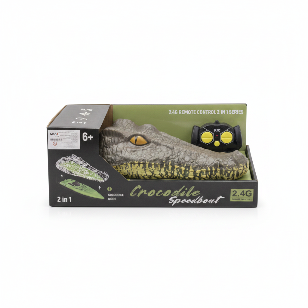 2.4G Remote Control 2 in 1 Crocodile Speedboat