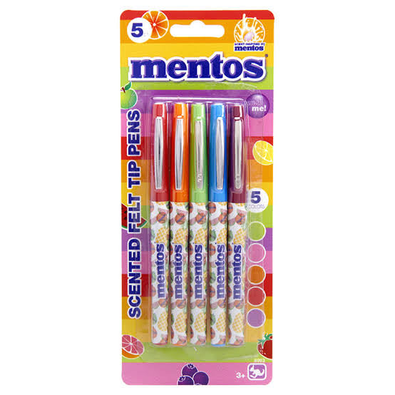5 Scented Mentos Felt Tip Pens
