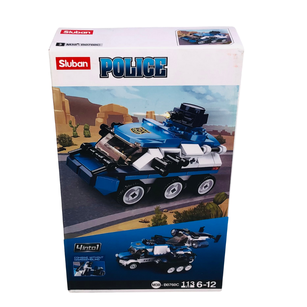 Sluban Police M38-B0760C 4-in-1 Building Blocks Set