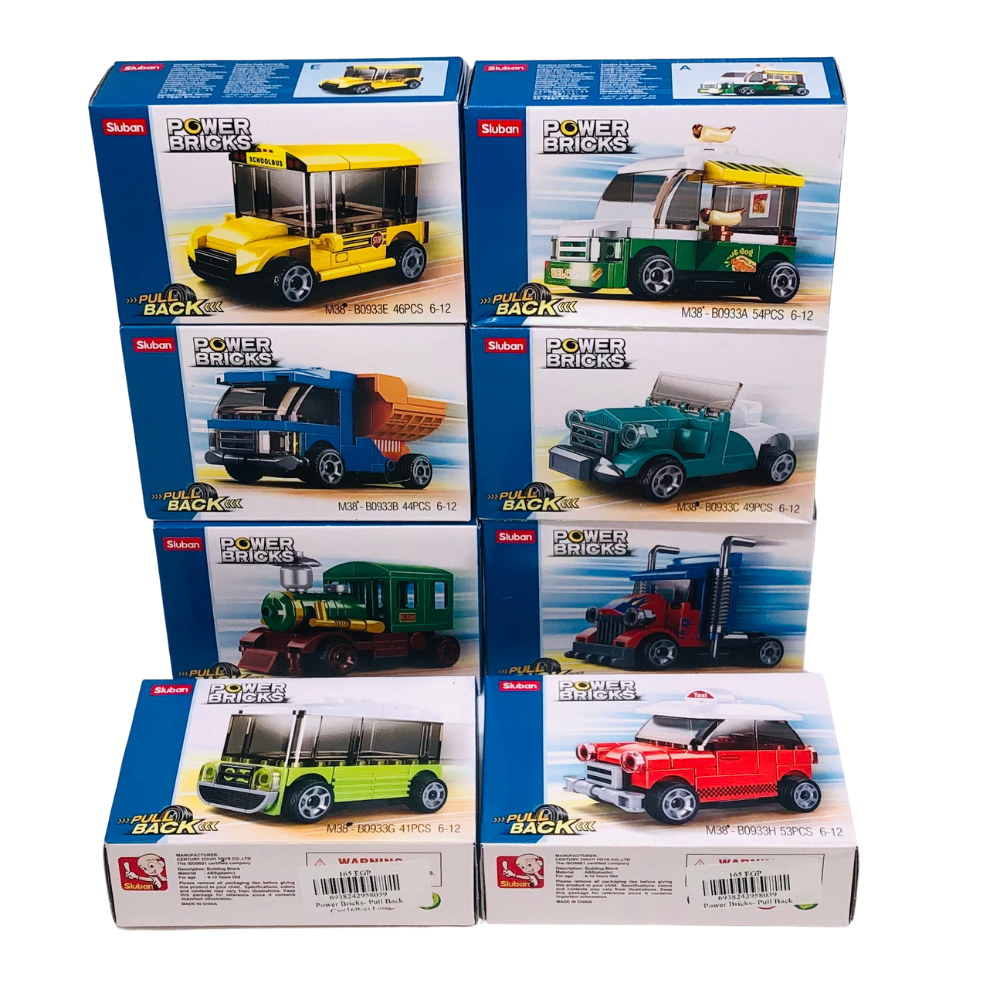 Power Bricks- Pull Back Car Lego