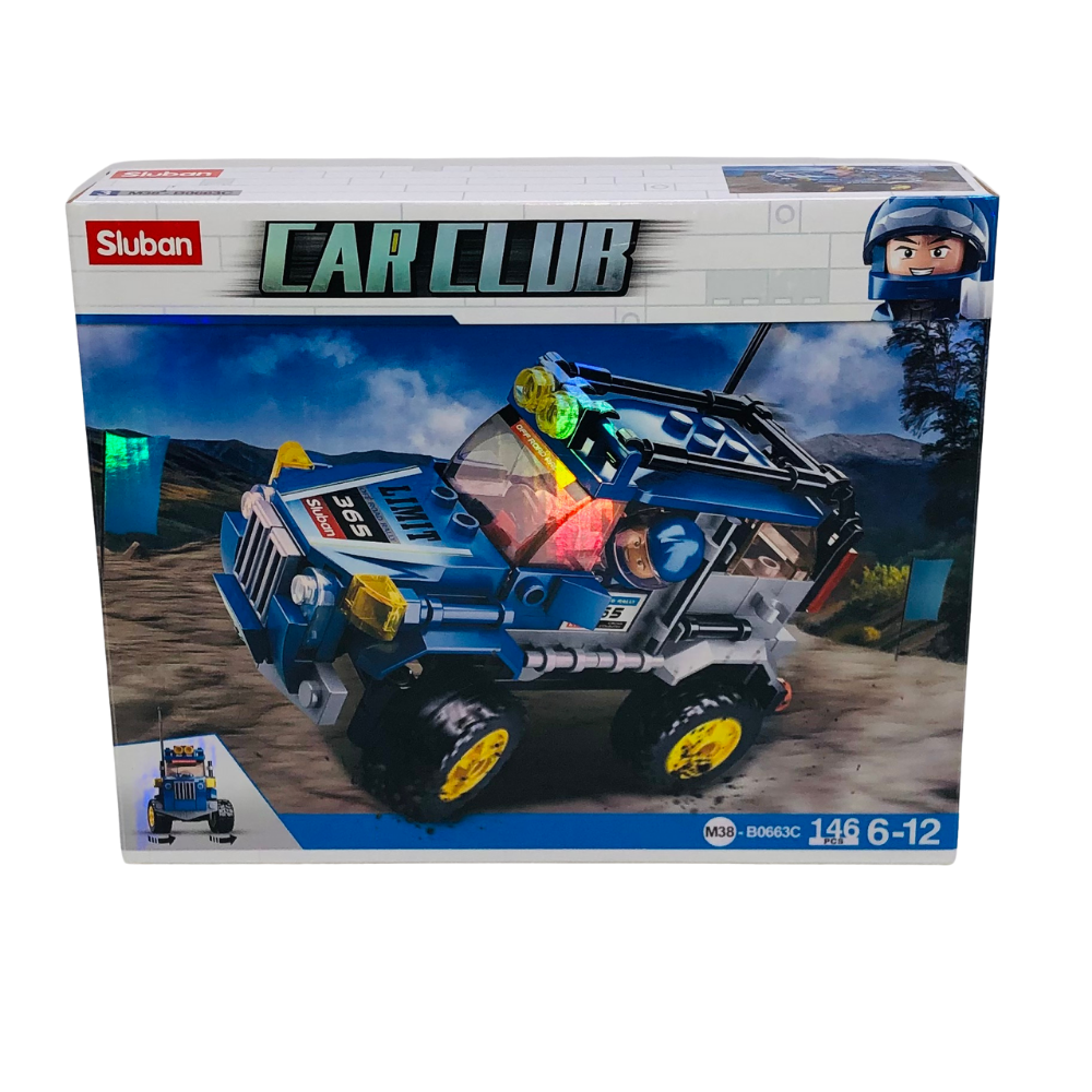 Sluban CAR CLUB Off-Road Rally Jeep M38-B0663C Building Blocks