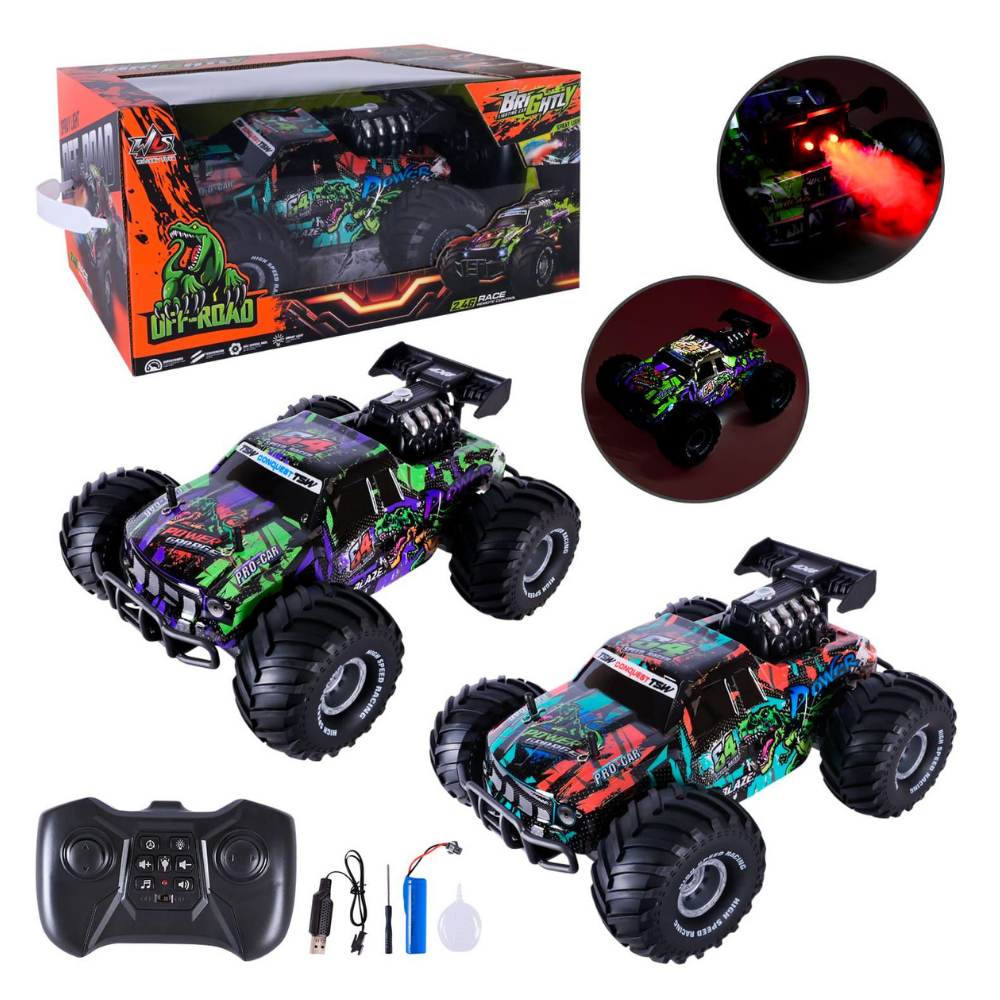 Brightly Off-Road Lighting Monster Truck with 2.4G Remote Control