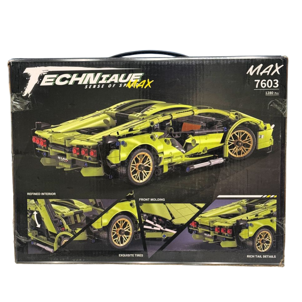 Technique Racing Car V12 Lego With Remote (Green) 1148 PCS