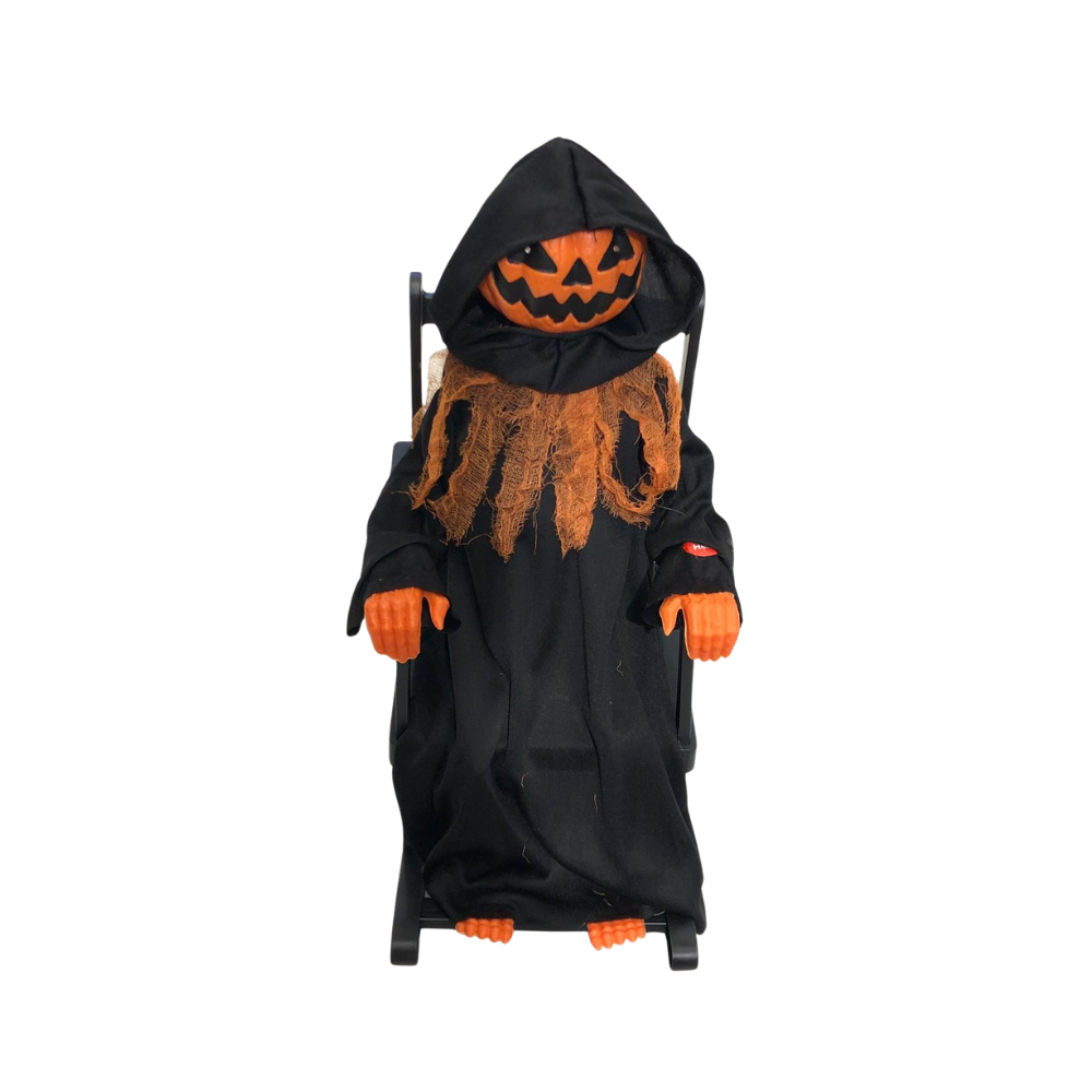 Halloween Pumpkin Head On Chair