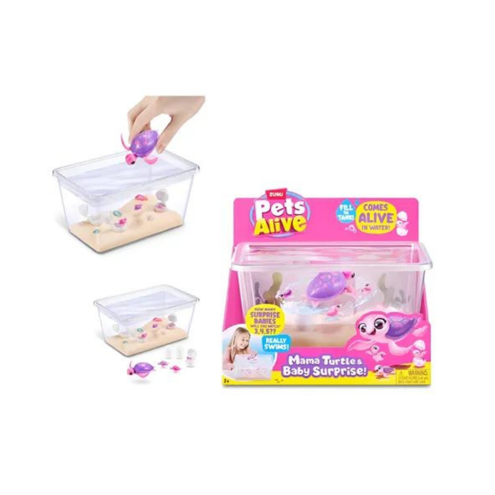Zuru - PETS ALIVE - MAMA & BABY SURPRISE-MAMA TURTLE SURPRISE PLAYSET