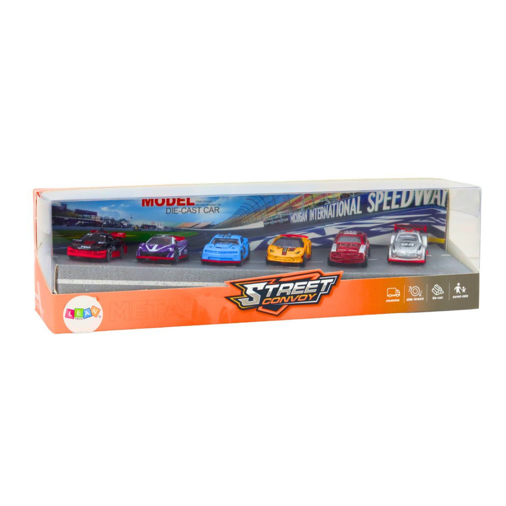 Die-Cast Racing Street Convoy 6 PCS