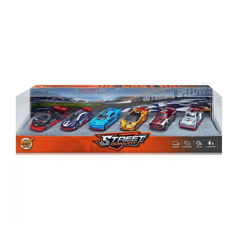 Die-Cast Racing Street Convoy 6 PCS