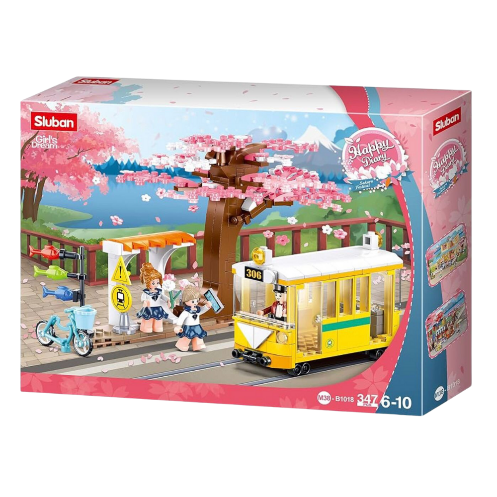 Happy Diary Sakura Festival 306 Downtown Tram 347 PCS Lego