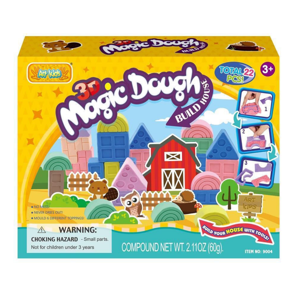 3D Magic Dough Build House 22PCS