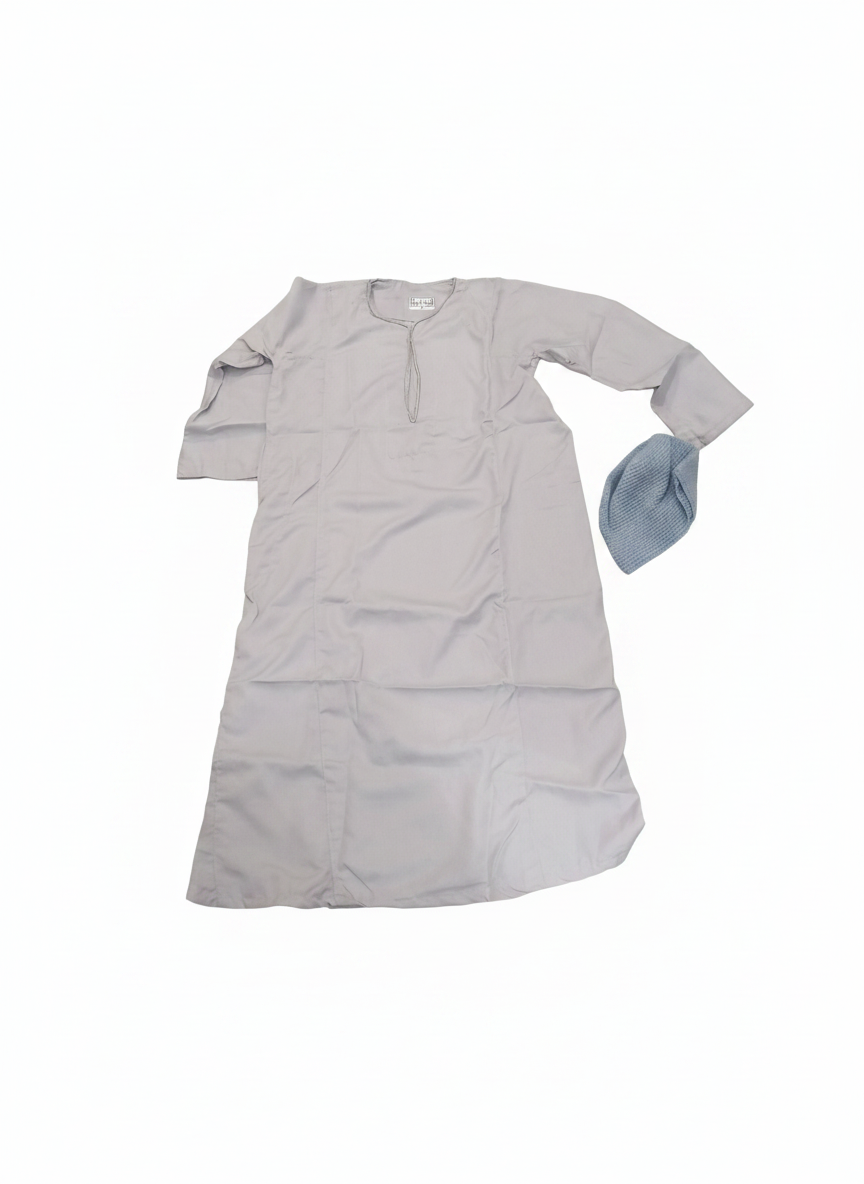 Al-Khalil Boys' Traditional Thobe and Kufi Set ( Size 6 ) Costume