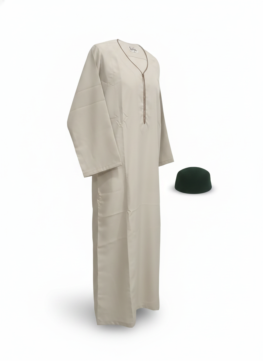 Al-Khalil Kids' Thobe and Kufi Dress-Up Set (Size 6)