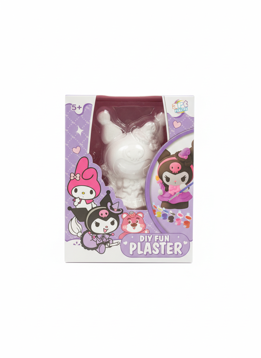 Art Plaster DIY Fun Plaster Kuromi Figure Painting Kit