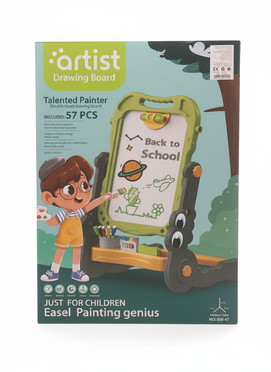 Artist Drawing Board: Talented Painter Double-Faced Easel Genius