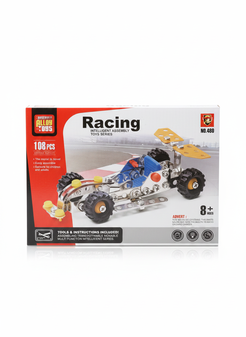 Assembly Alloy Toys Racing Intelligent Assembly Series No. 480
