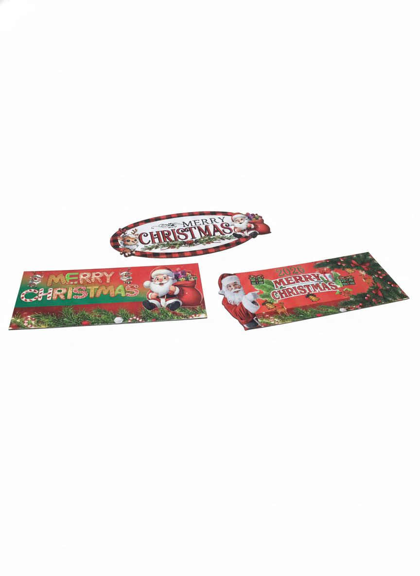 Assorted Merry Christmas Decorative Sign