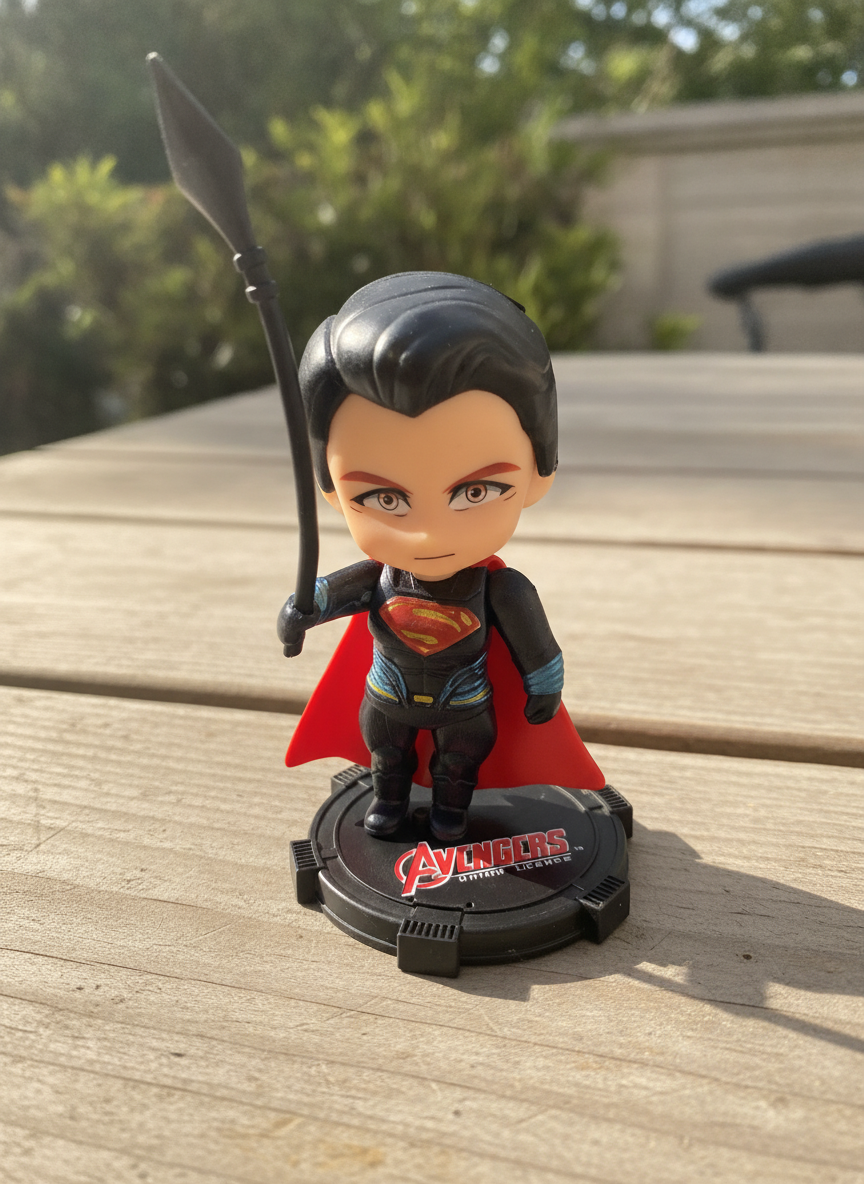 Avengers Union Legend Chibi Superman-Style Collectible Figure with Spear