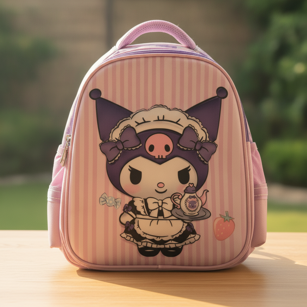 B.Z Kuromi Maid Character Backpack (Size 16)