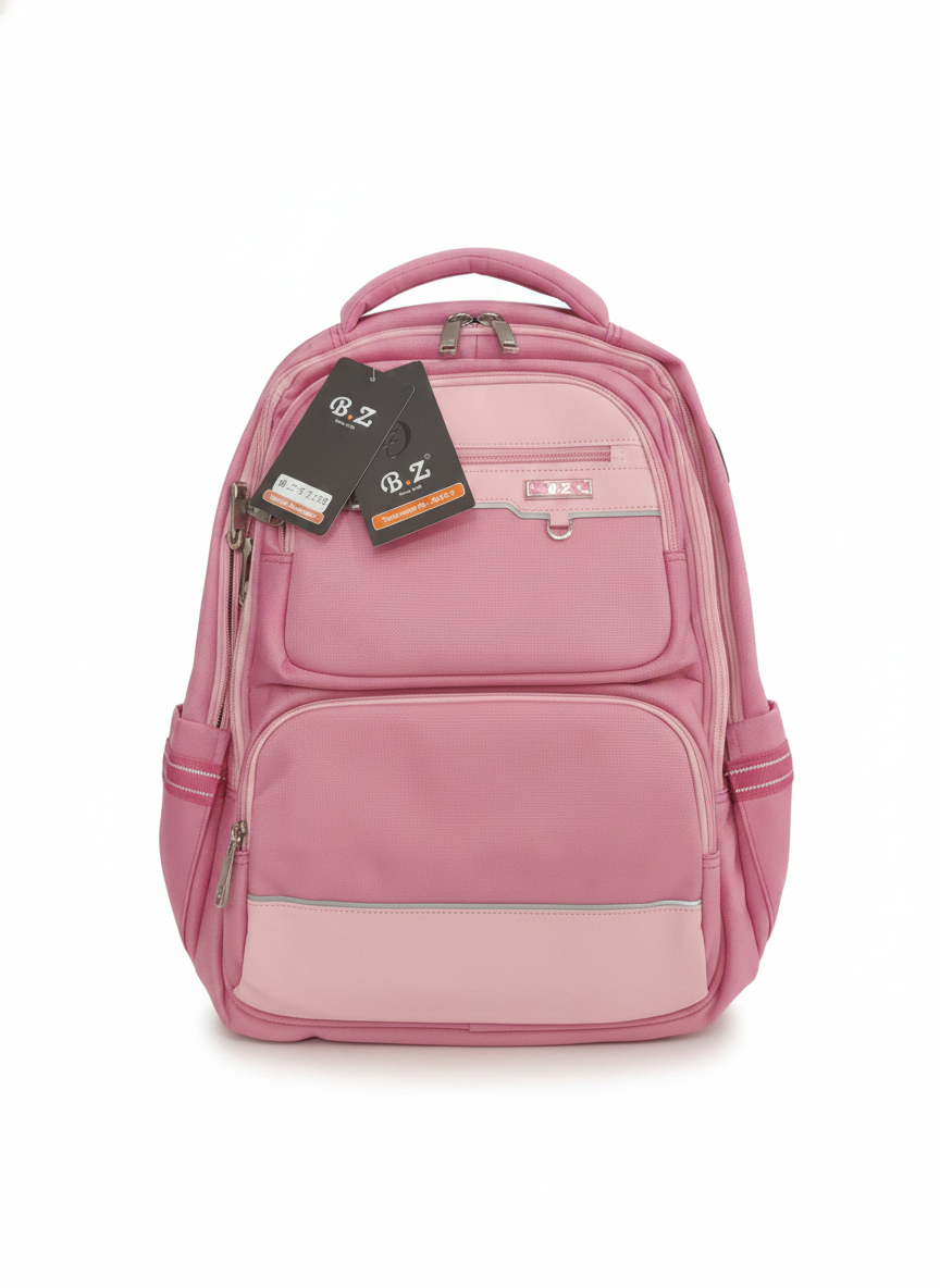 B.Z Pink Multi-Compartment School Backpack (Size 20)