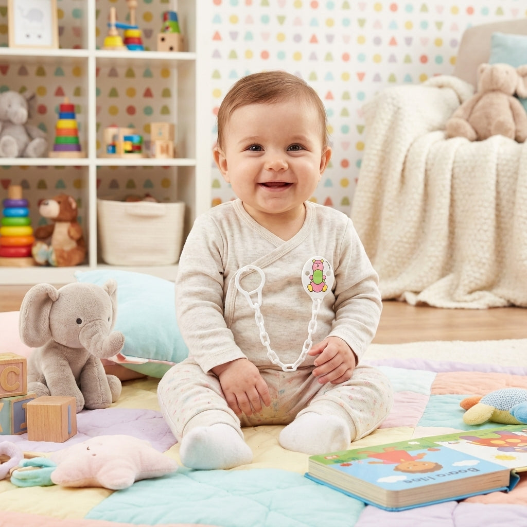 BabyTime Emboss Patterned Soother Chain