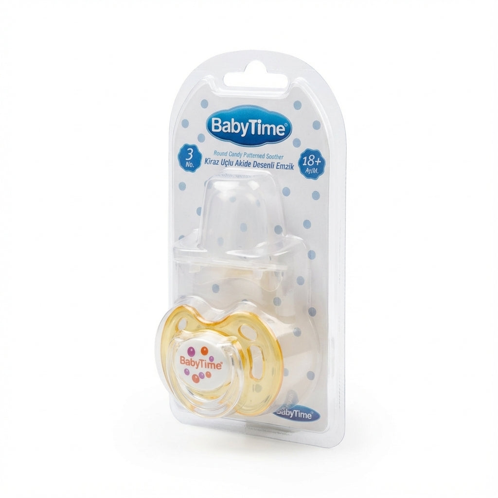 BabyTime Round Candy Patterned Soother