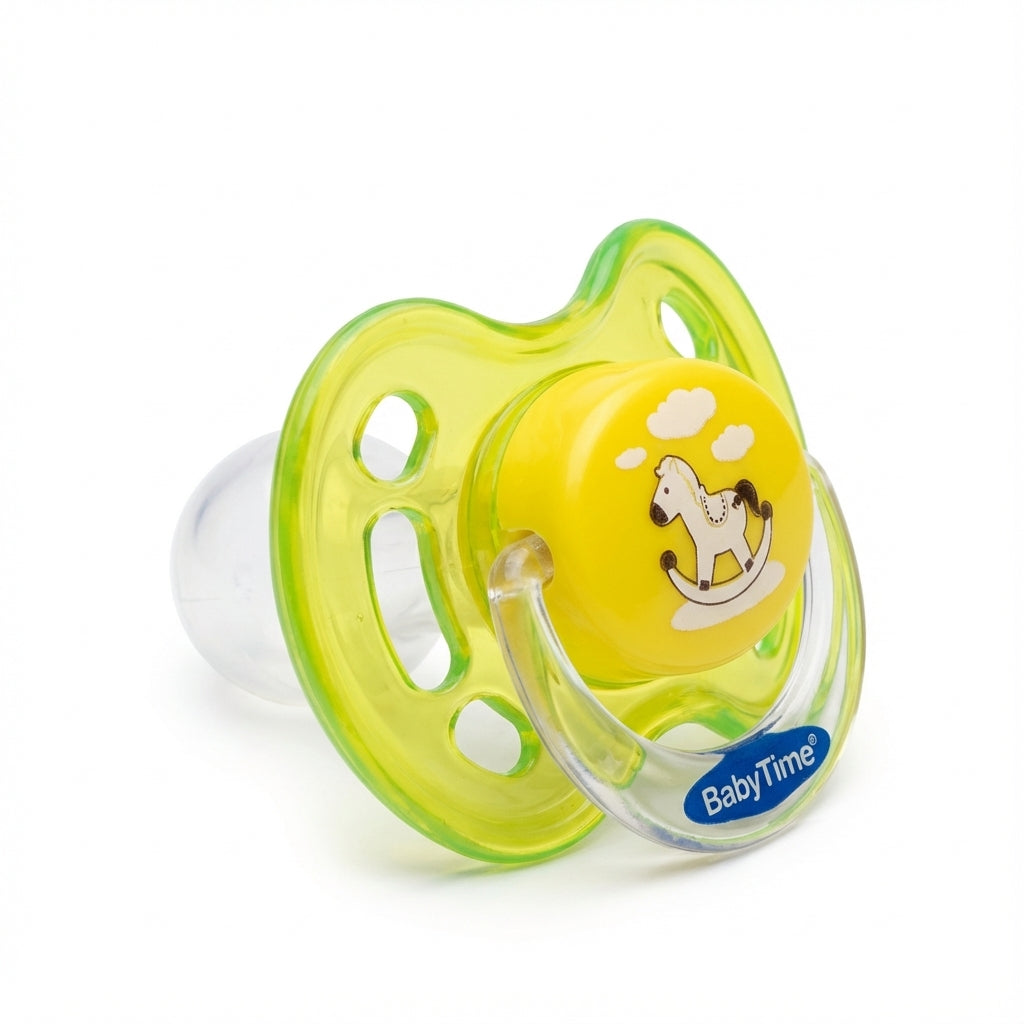 BabyTime Round Cherry-Tipped Candy Patterned Soother Stage 2 (6-18 Months)