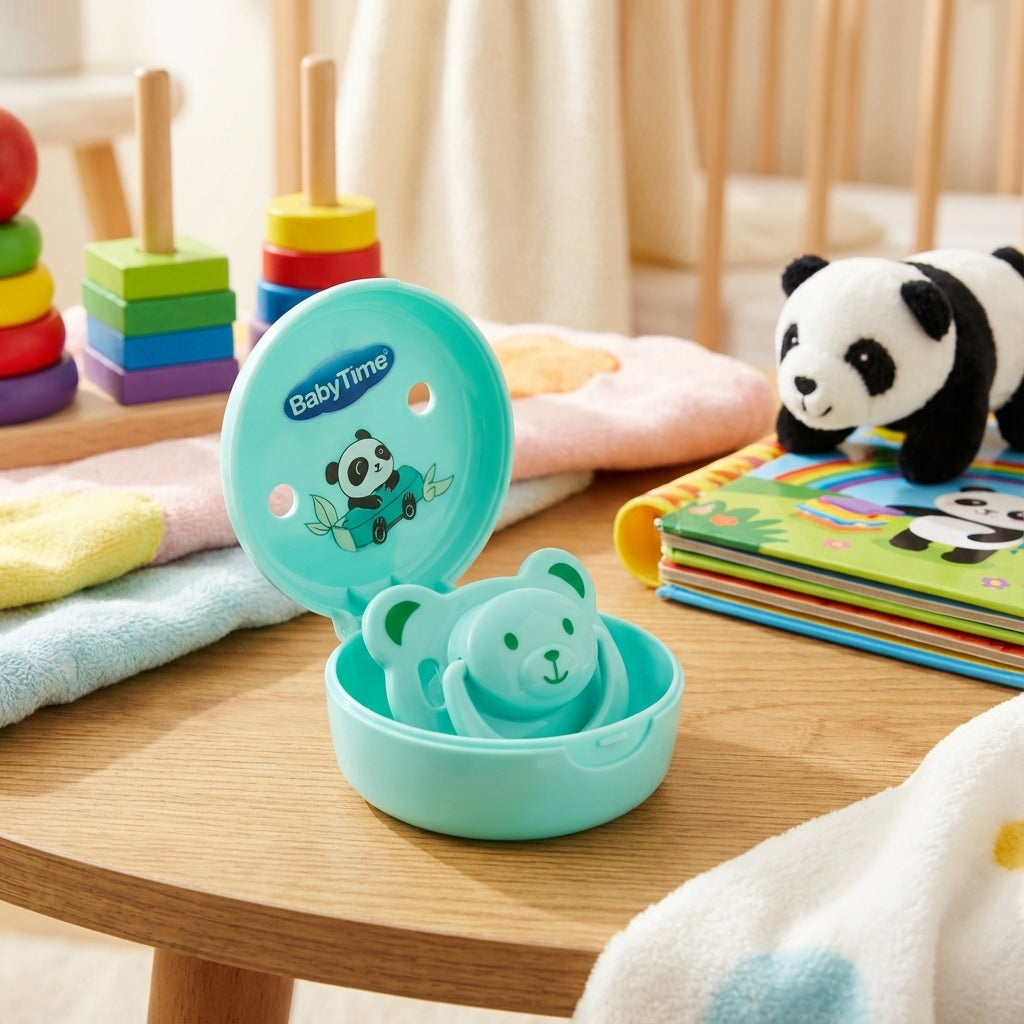 BabyTime Soother, Pacifier Clip, and Storage Case Set