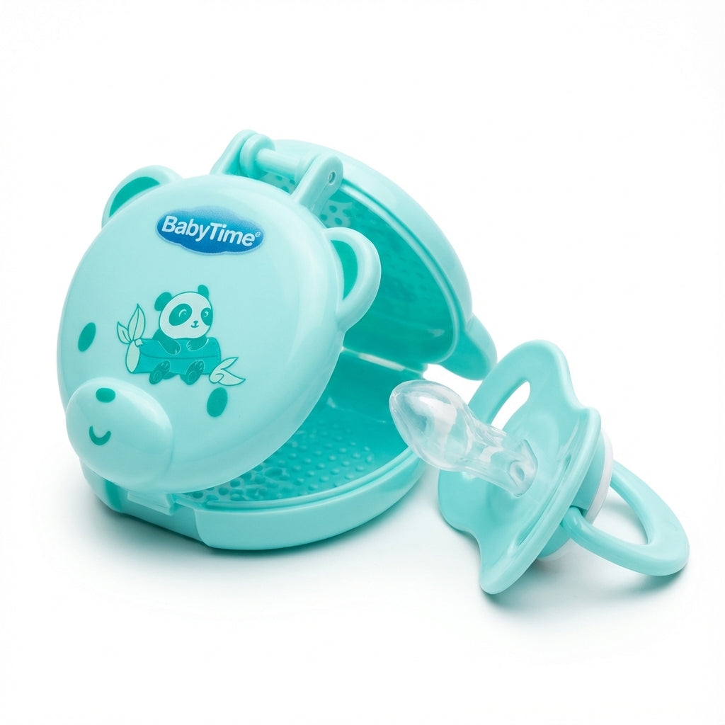 BabyTime Soother, Pacifier Clip, and Storage Case Set