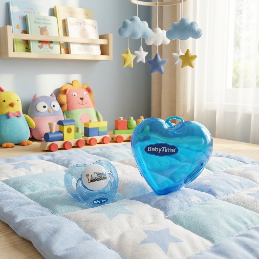 BabyTime Soother with Heart Designed Protector Cup