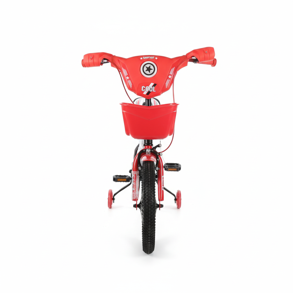 Babyfort Cool Red Kids Bicycle with Training Wheels