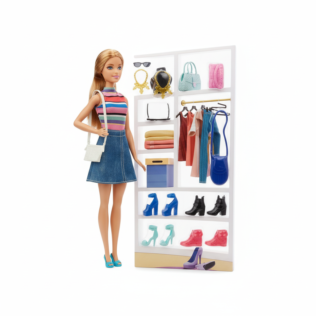 Barbie Fashion Doll with Closet & Accessory Collection