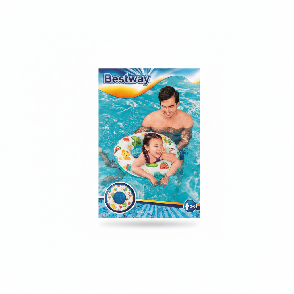 Bestway Inflatable Swim Ring with Summer Graphics