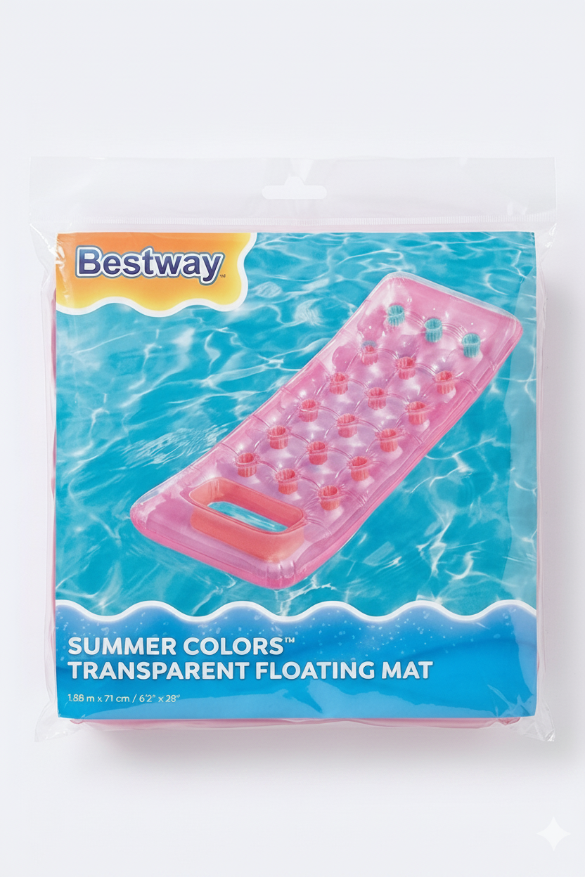 Bestway Summer Colors Transparent Floating Mat
