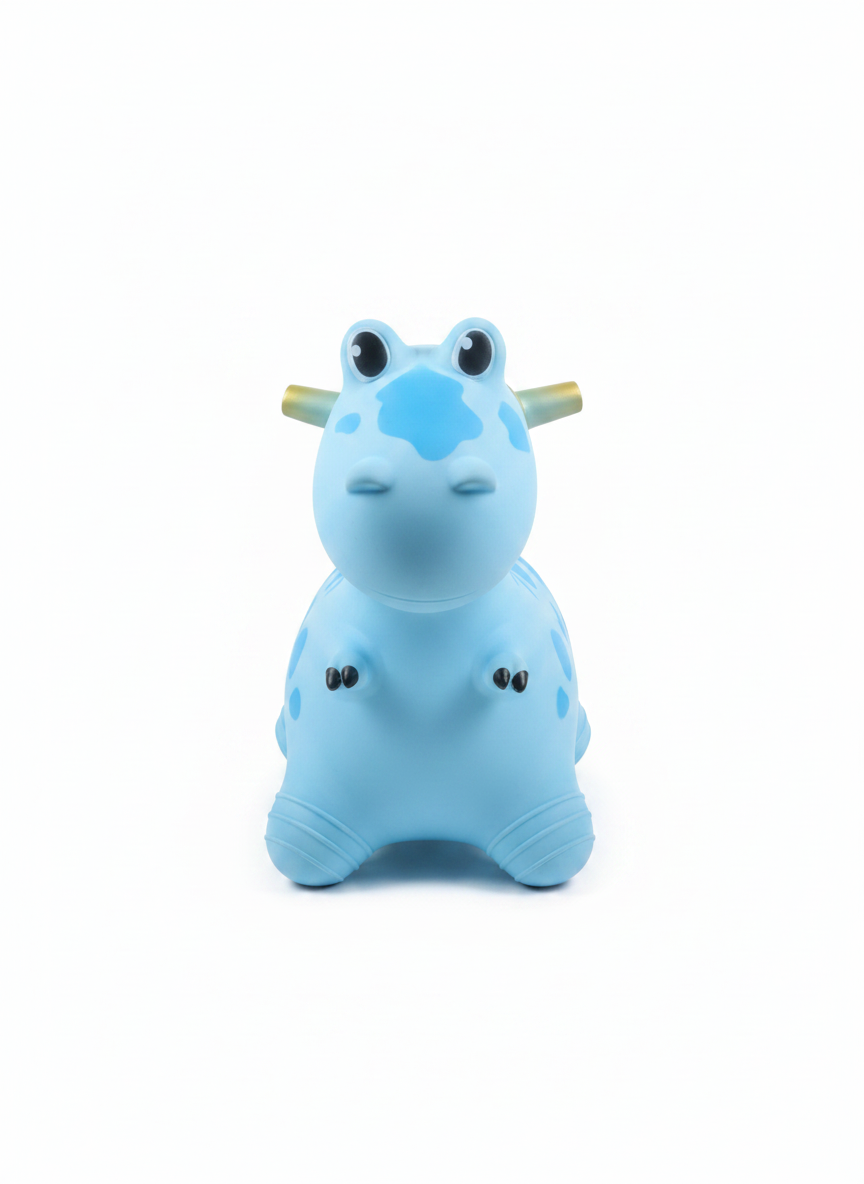 Blue Spotted Dinosaur Hopper Ride-On Toy