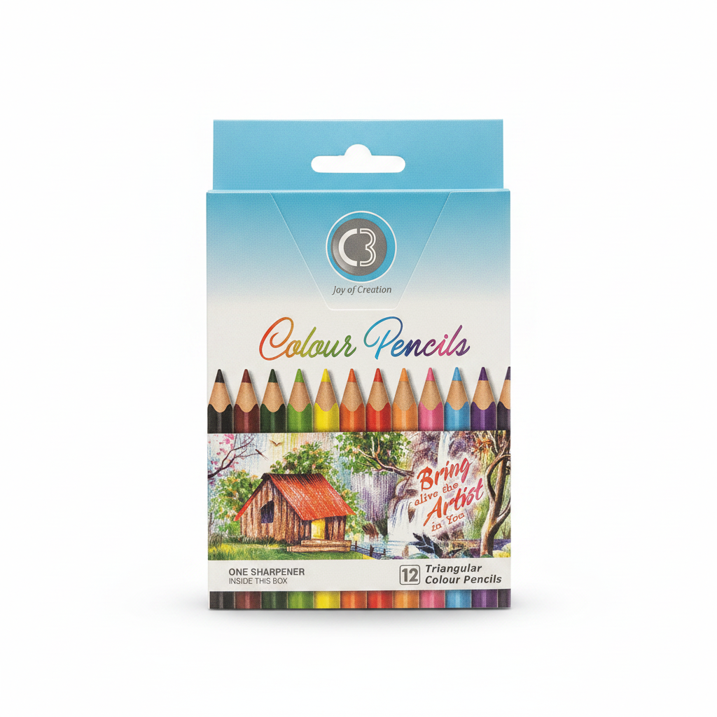 C3 Joy of Creation 12 Triangular Colour Pencils