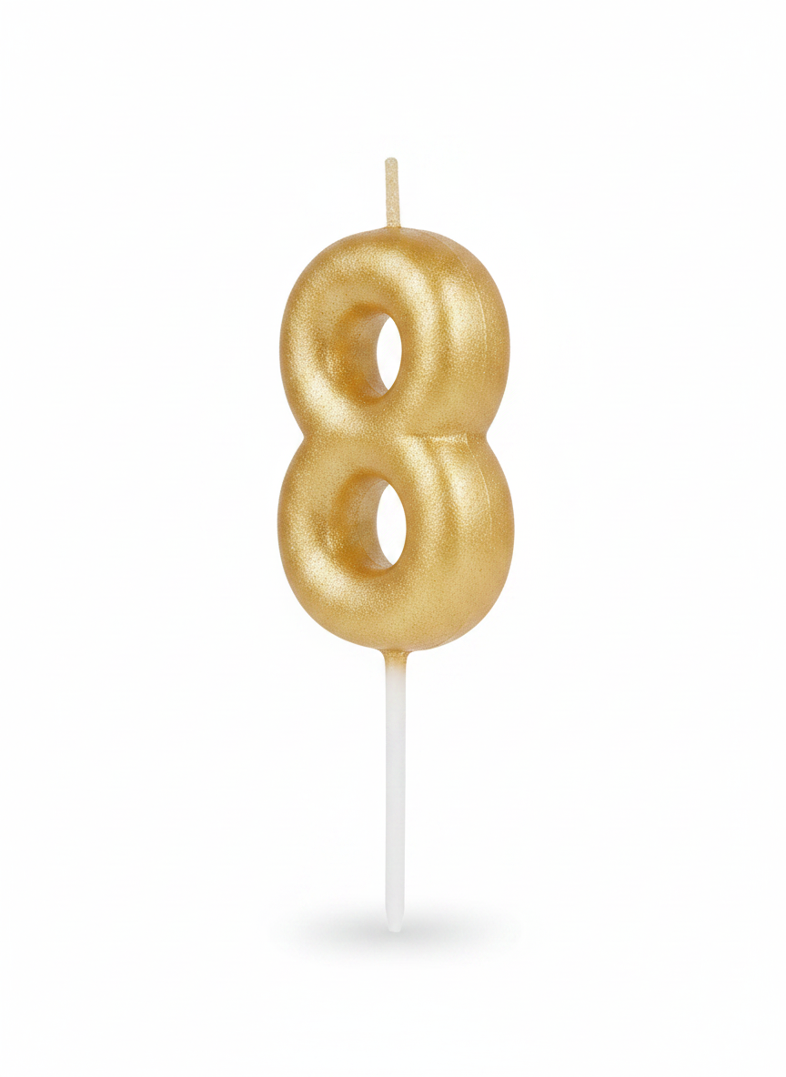 Chandler's Happy Birthday Number 8 Candle