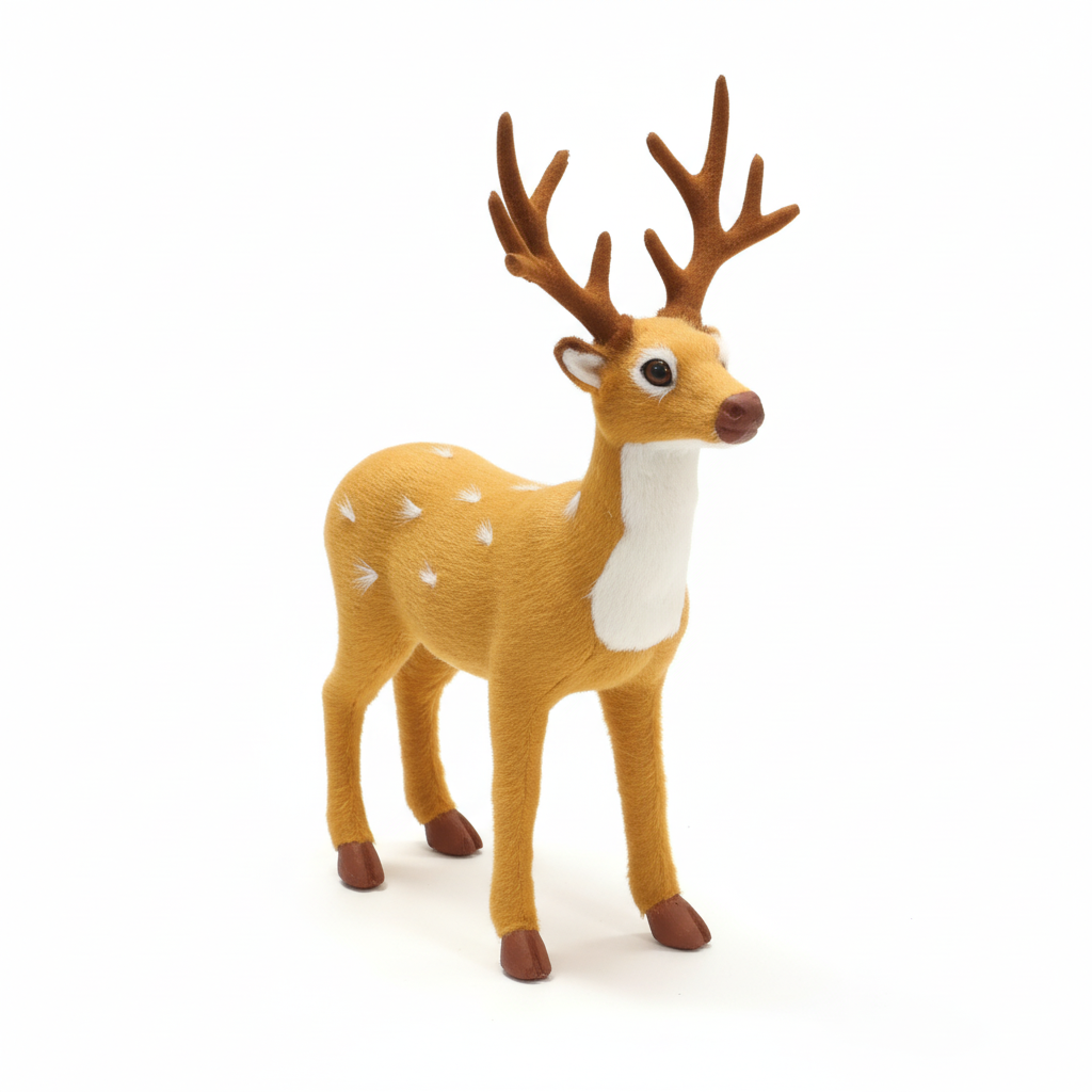 Christmas Charming Plush Woodland Reindeer Figurine