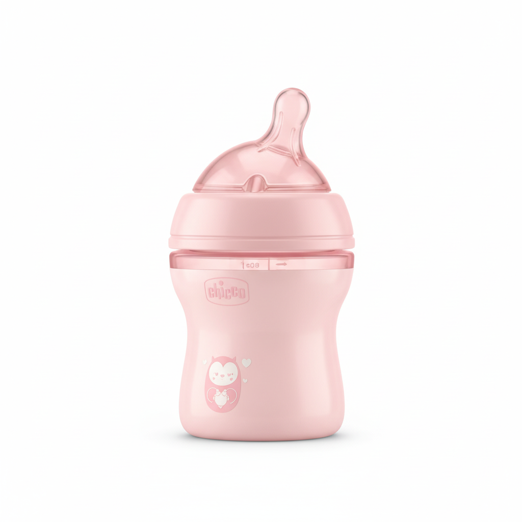 Chicco NaturalFeeling Pink Baby Bottle (150ml, 0m+)