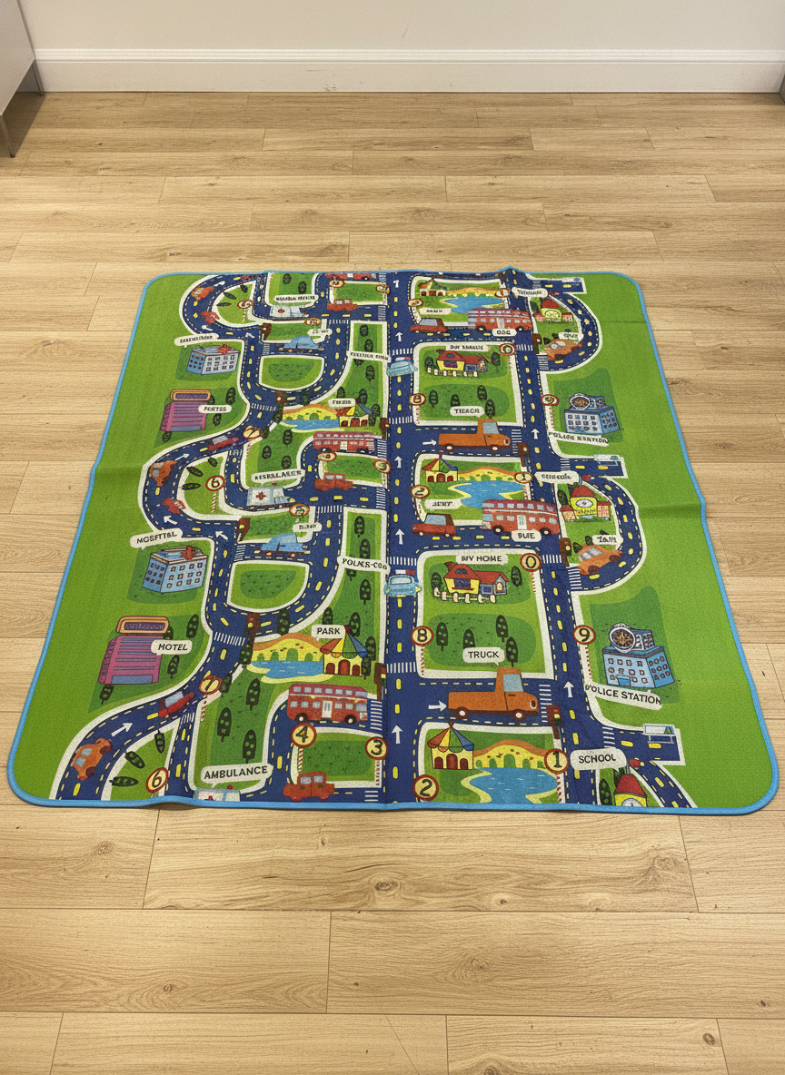 Children's Interactive City Road Playmat