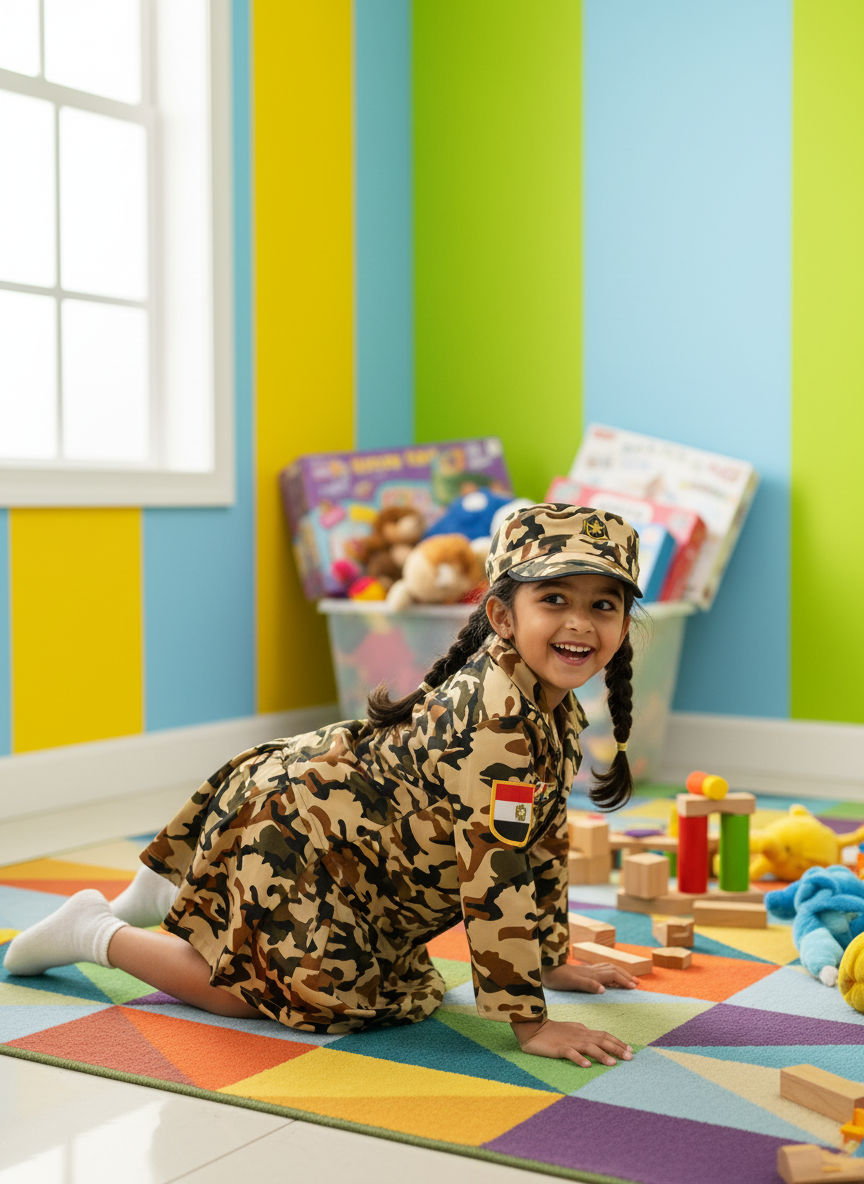 Girl Army Camouflage Costume Set