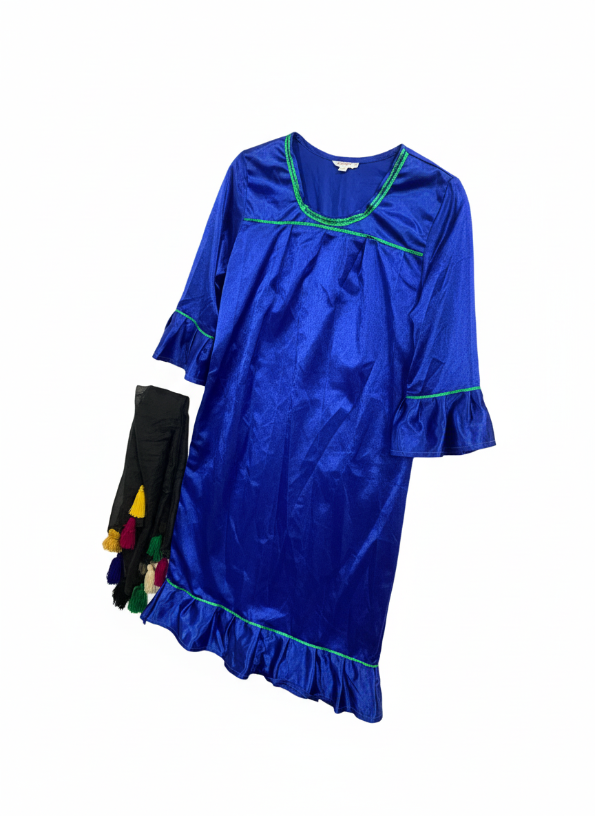 Girl Peasant Blue Costume