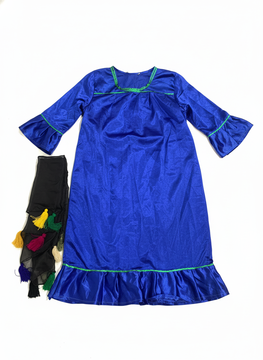 Girl Peasant Blue Costume