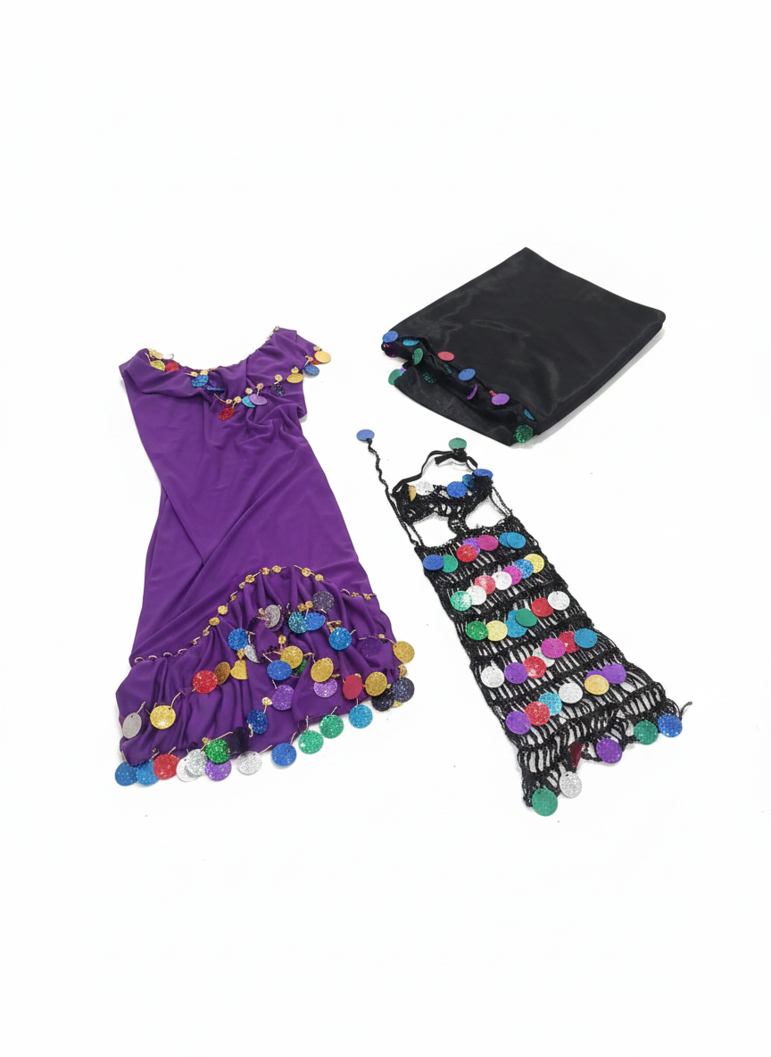 Children's Sequin Sparkle Dance Costume Set
