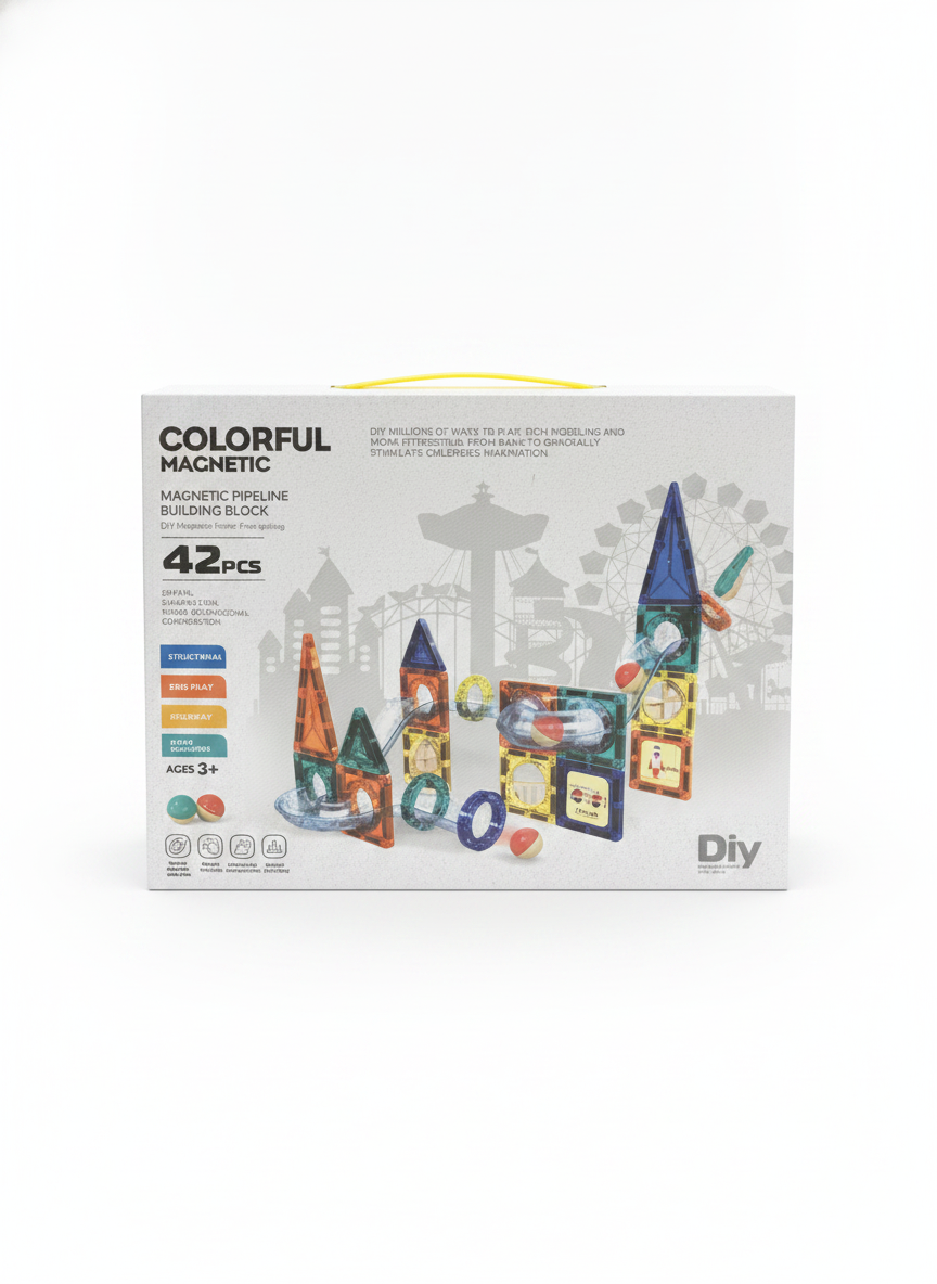 Colorful Magnetic Pipeline Building Block