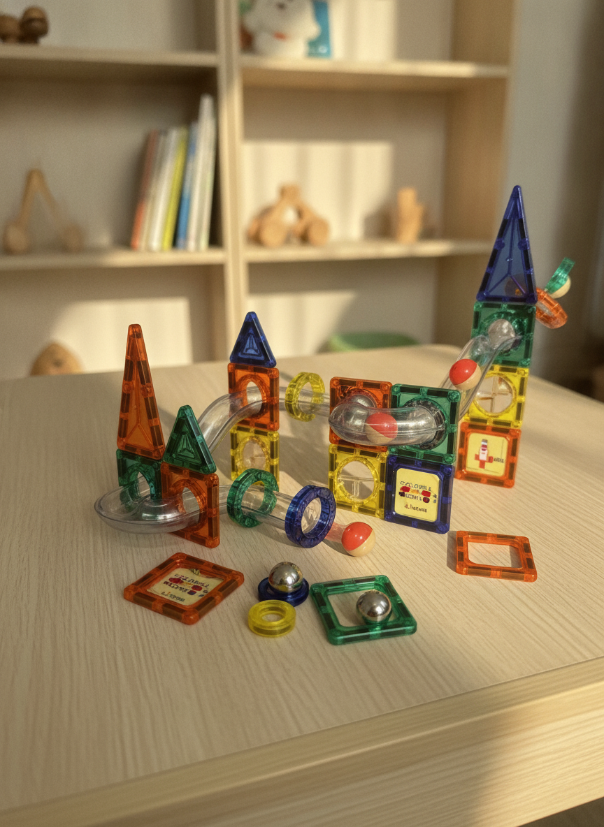 Colorful Magnetic Pipeline Building Block