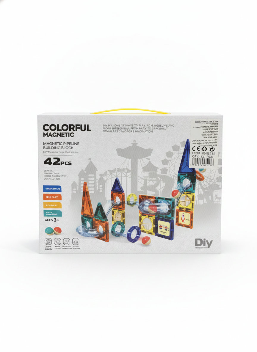 Colorful Magnetic Pipeline Building Block
