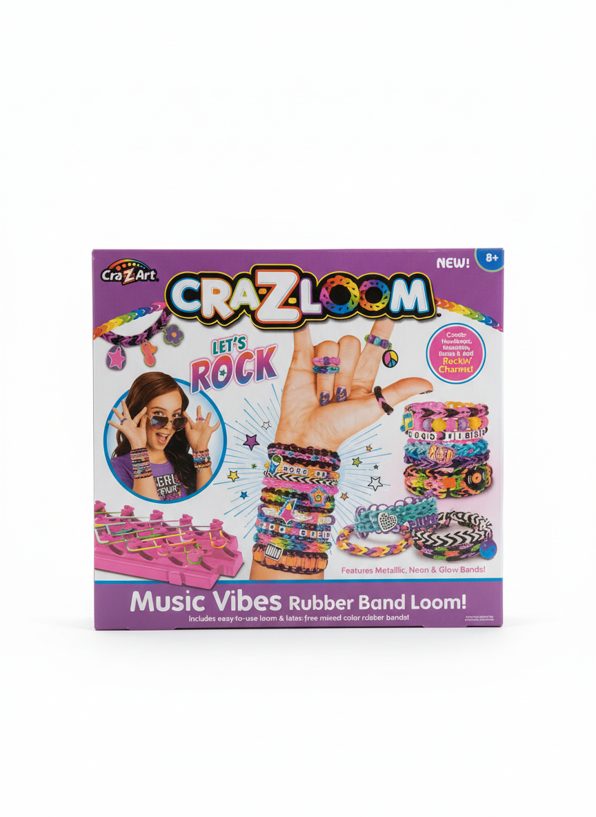Cra-Z-Art CRA-Z-LOOM LET'S ROCK Music Vibes Rubber Band Loom