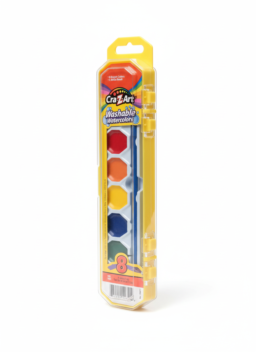 Cra-Z-Art Washable Watercolors, 8 Brilliant Colors